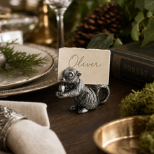 Pewter Squirrel Place Card Holder