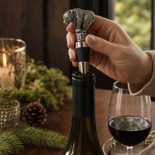 Pewter Bear Bottle Stopper
