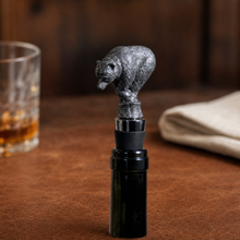 Pewter Bear Bottle Stopper