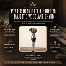 Pewter Bear Bottle Stopper