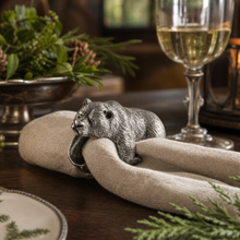 Pewter Sleeping Bear Napkin Ring
