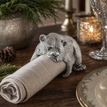 Pewter Sleeping Bear Napkin Ring