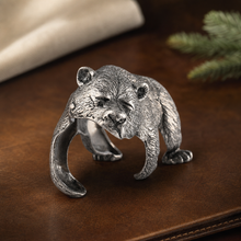 Pewter Sleeping Bear Napkin Ring