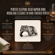 Pewter Sleeping Bear Napkin Ring