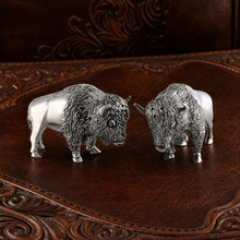 Pewter Bison Salt & Pepper Set