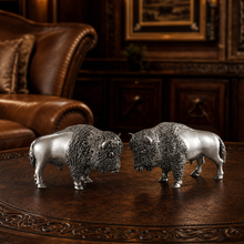 Pewter Bison Salt & Pepper Set