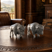 Pewter Bison Salt & Pepper Set