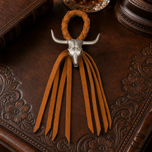 Long Horn Skull Leather Napkin Ring