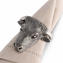 Pewter Steer Head Napkin Ring