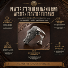 Pewter Steer Head Napkin Ring