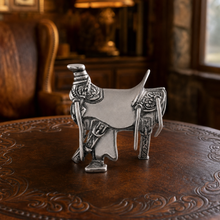 Pewter Cowboy Saddle Napkin Ring