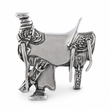 Pewter Cowboy Saddle Napkin Ring