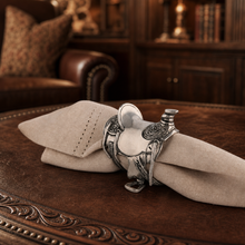 Pewter Cowboy Saddle Napkin Ring