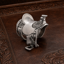 Pewter Cowboy Saddle Napkin Ring