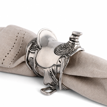 Pewter Cowboy Saddle Napkin Ring