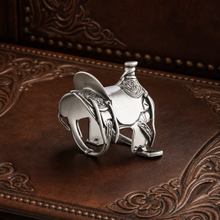 Pewter Cowboy Saddle Napkin Ring
