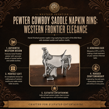 Pewter Cowboy Saddle Napkin Ring
