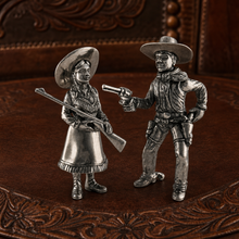 Pewter Cowpoke Couple Salt & Pepper Set