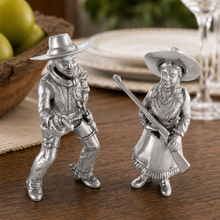 Pewter Cowpoke Couple Salt & Pepper Set