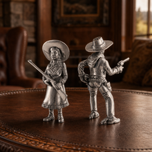 Pewter Cowpoke Couple Salt & Pepper Set