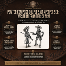 Pewter Cowpoke Couple Salt & Pepper Set