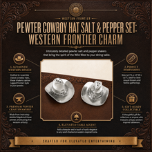 Pewter Cowboy Hat Salt & Pepper Set