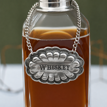 Pewter Western Decanter Tags