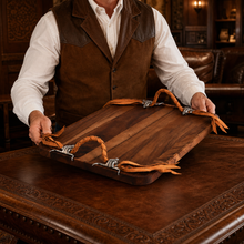 Long Horn Skull Breakfast Tray