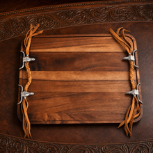 Long Horn Skull Breakfast Tray