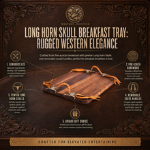 Long Horn Skull Breakfast Tray