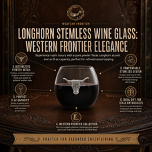 Longhorn Stemless Wine Glass