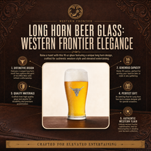Long  Horn Beer Glass