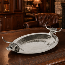 Long Horn Steer Tray - Steel