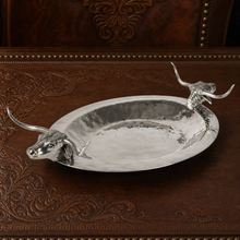 Long Horn Steer Tray - Steel