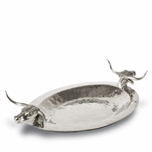 Long Horn Steer Tray - Steel