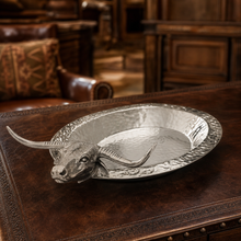 Long Horn Steer Tray - Steel