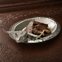 Long Horn Steer Tray - Steel