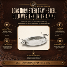 Long Horn Steer Tray - Steel