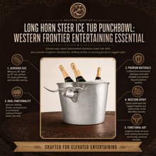 Long Horn Steer Ice Tub Punchbowl
