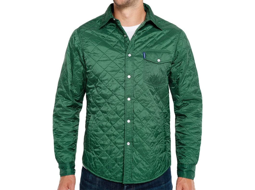 QUILTED SHACKET - Evergreen