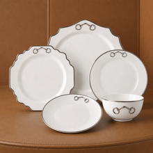 Bone China Pewter Bit Dinnerware
