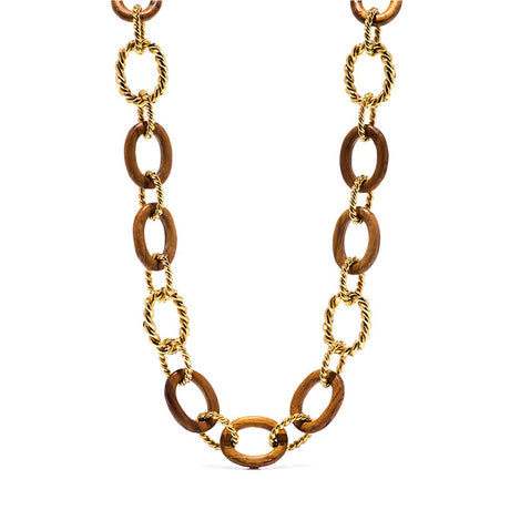 Earth Goddess Link Necklace Tea-zec38/101