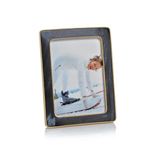 Marbled Hazel Resin Photo Frame w/Antigue Brass Tr Collection