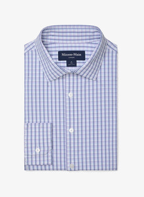 Leeward Ls Dress Shirt  Purple Scott Plaid