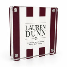 Striped Gameday Square Acrylic Frame