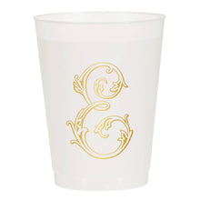 Initial Monogrammed Frosted Cups