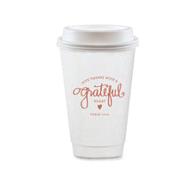 Set of 10 To-Go Coffee Cups - Grateful Heart (Thanksgiving)