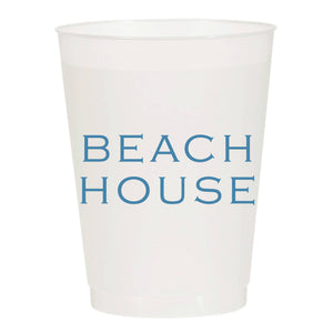 Blue Beach House Frosted Cups- Summer