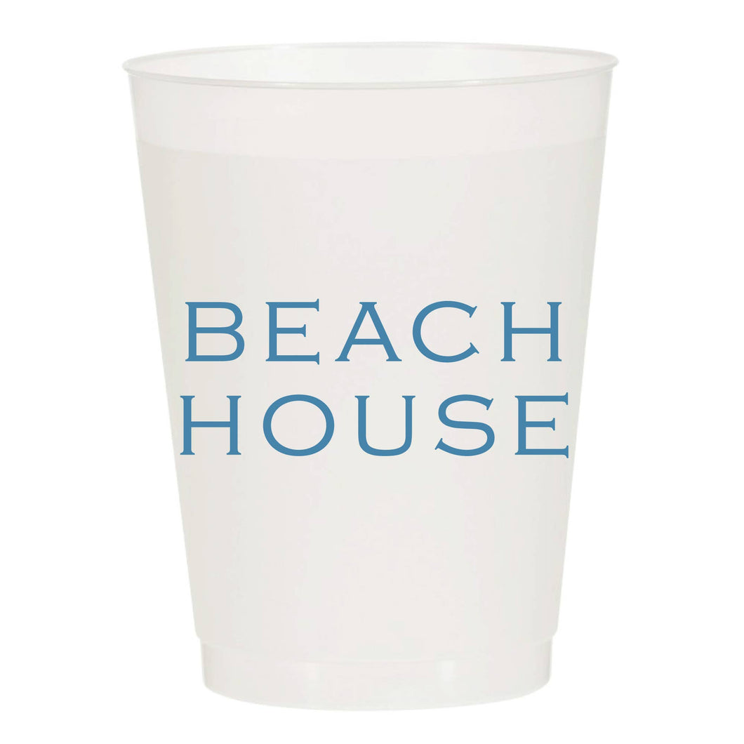 Blue Beach House Frosted Cups- Summer
