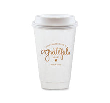 Set of 10 To-Go Coffee Cups - Grateful Heart (Thanksgiving)